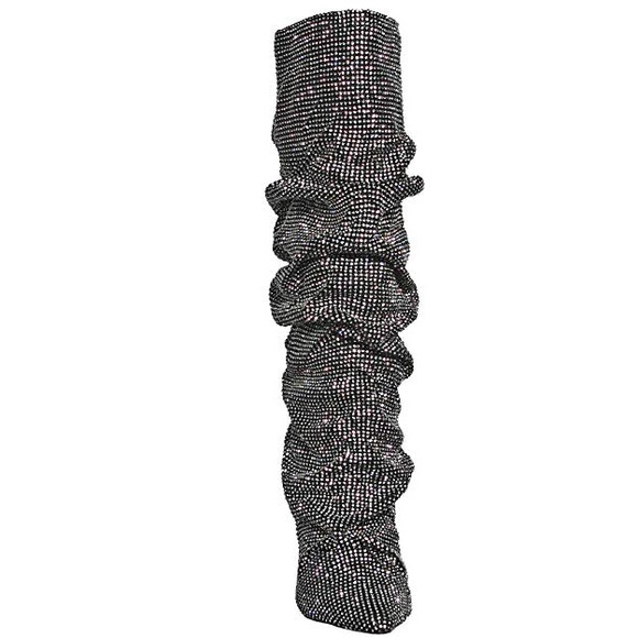 Embellished Rhinestone Crystal Covered Knee High - Picture 5 of 9